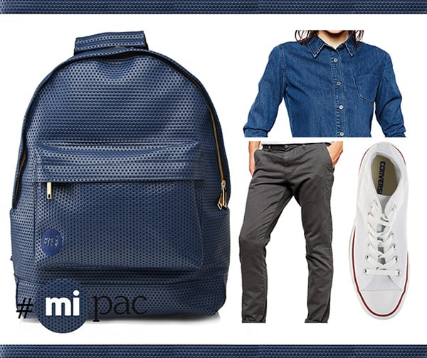 How to wear a Mi-Pac: The Blue Perforated Backpack