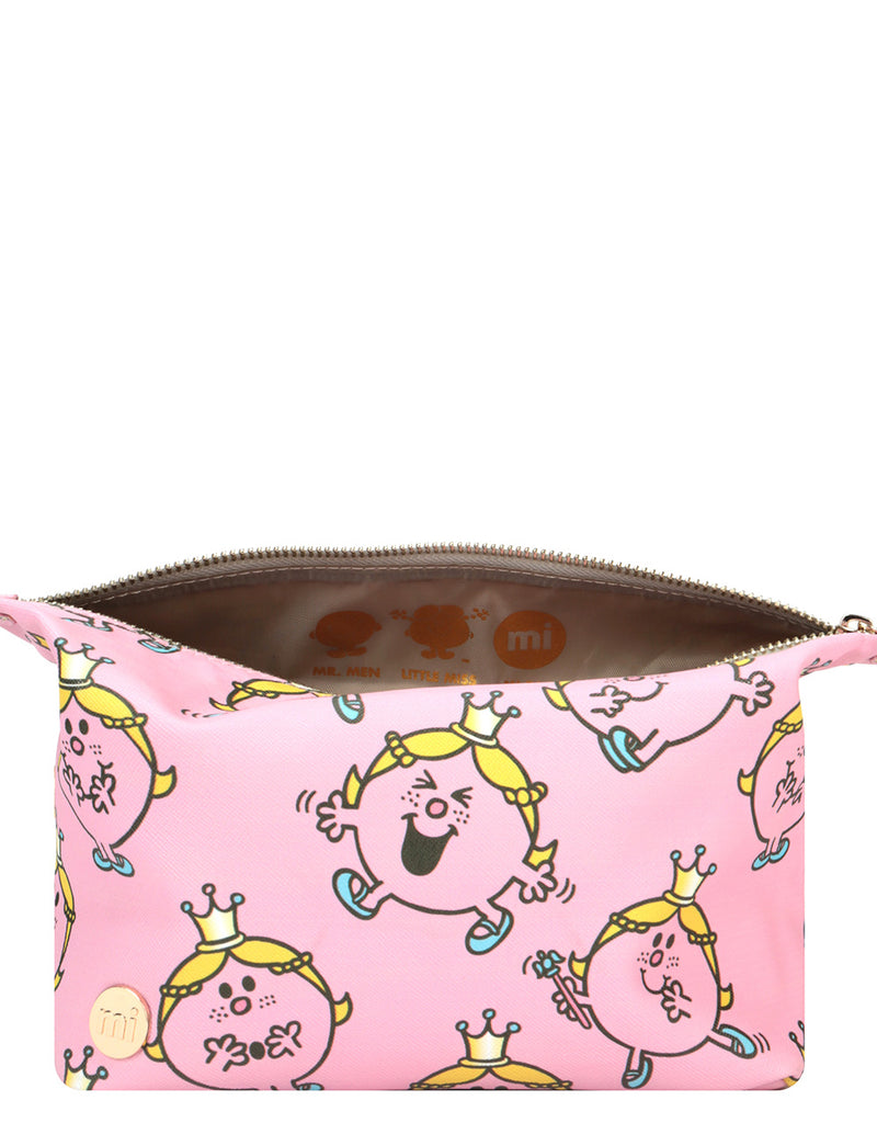 Mi-Pac x Little Miss Gold Wash Bag - Little Miss Princess Pink