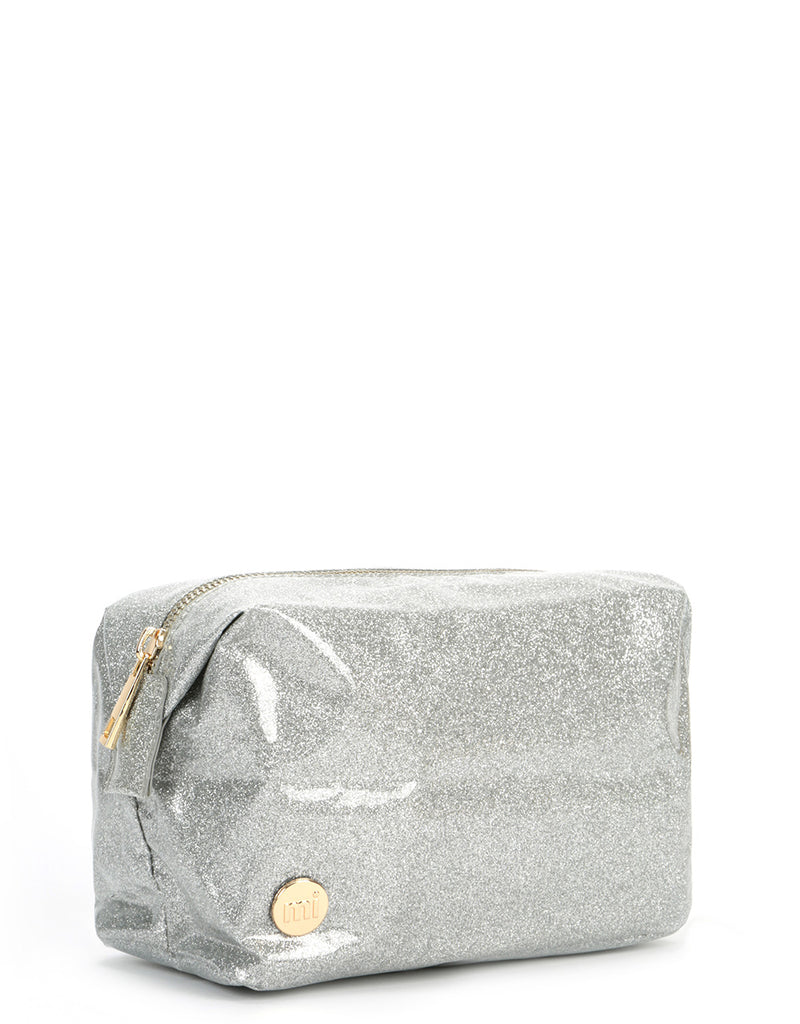 Mi-Pac Wash Bag  - Glitter Silver