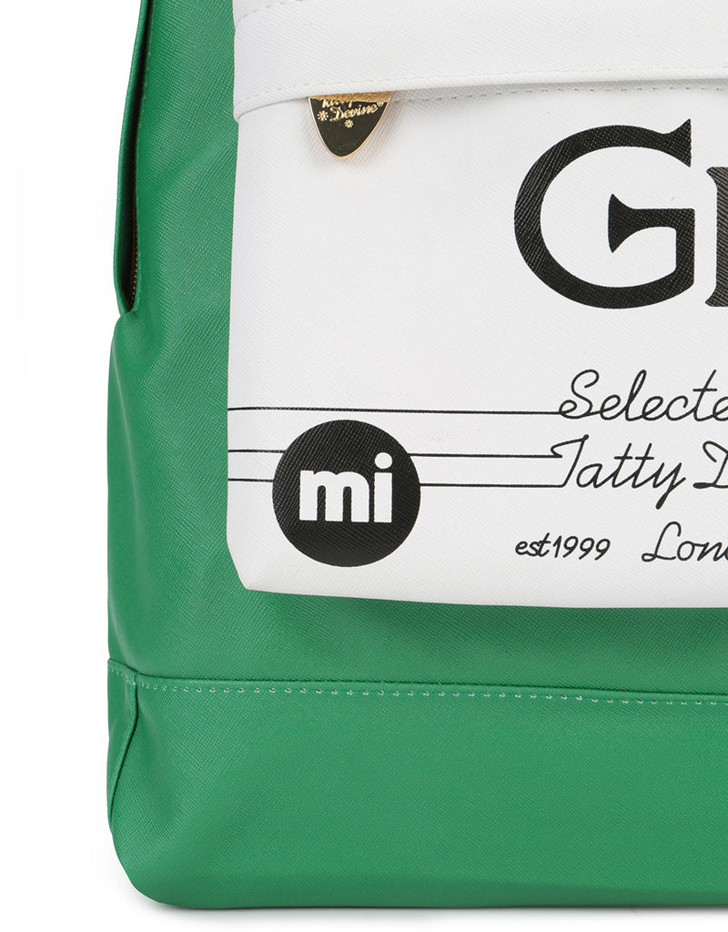Mi-Pac x Tatty Devine Gold Backpack - Gin Green