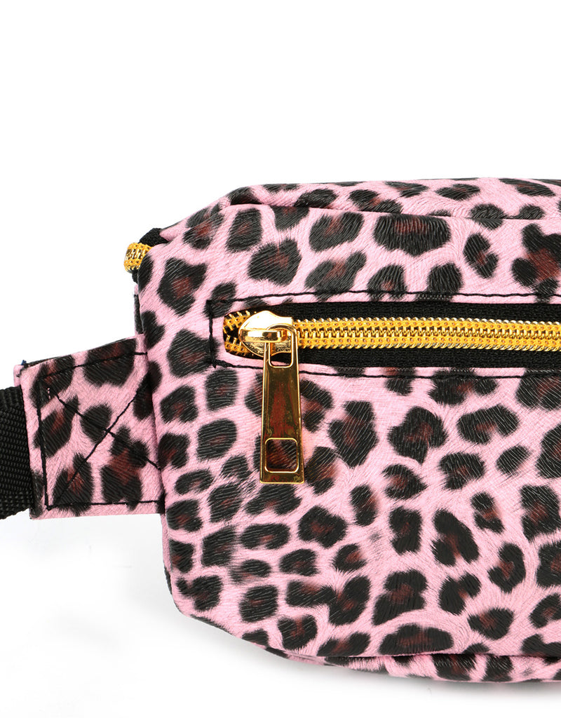 Mi-Pac Gold Bum Bag - Cheetah Pink