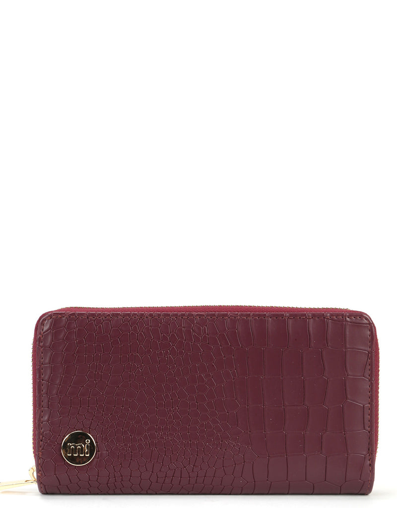 Mi-Pac Gold Zip Purse - Matt Crock Garnet