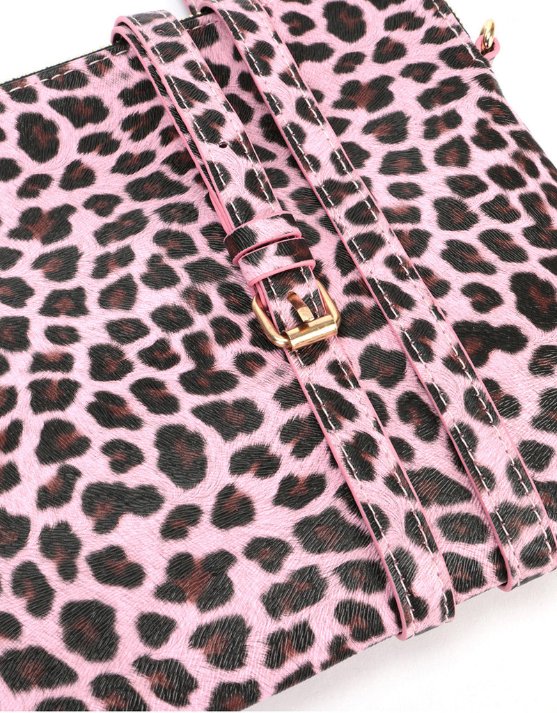 Mi-Pac Gold Clutch - Cheetah Pink