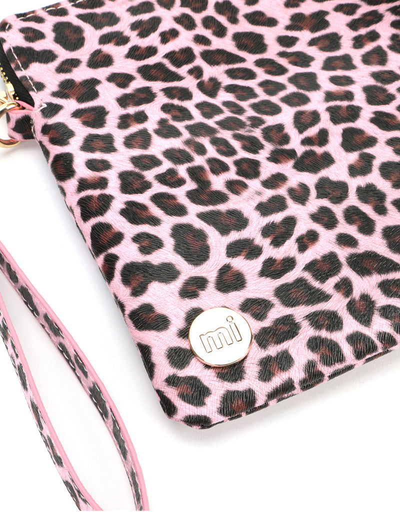 Mi-Pac Gold Clutch - Cheetah Pink