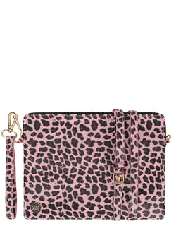 Mi-Pac Gold Clutch - Cheetah Pink