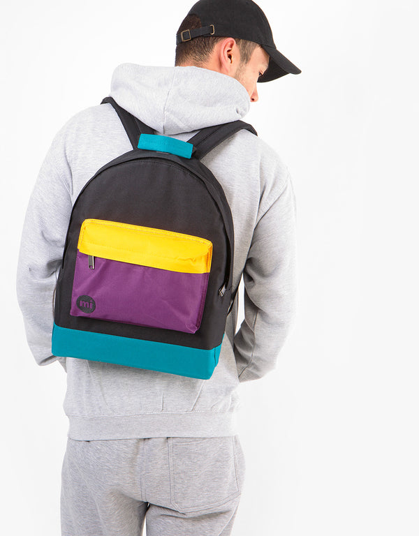 Mi-Pac Colour Block Backpack - Black/True Plum