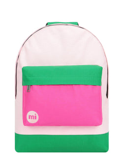 Mi-Pac Colour Block Backpack - Blush/Leaf Green