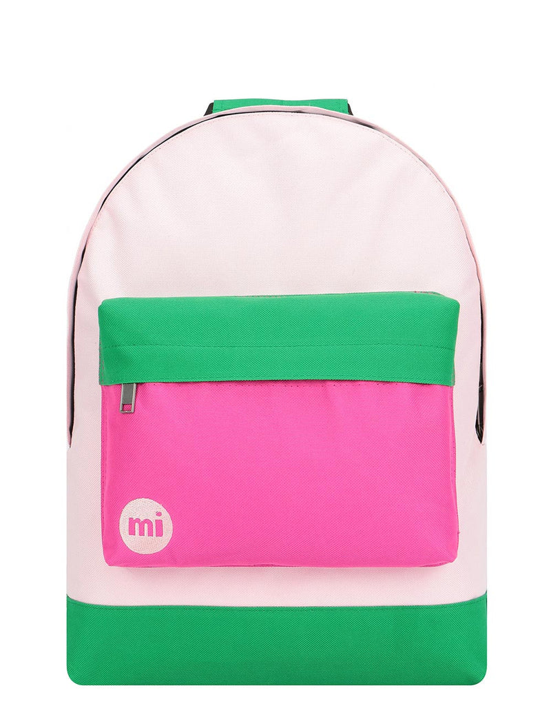 Mi-Pac Colour Block Backpack - Blush/Leaf Green