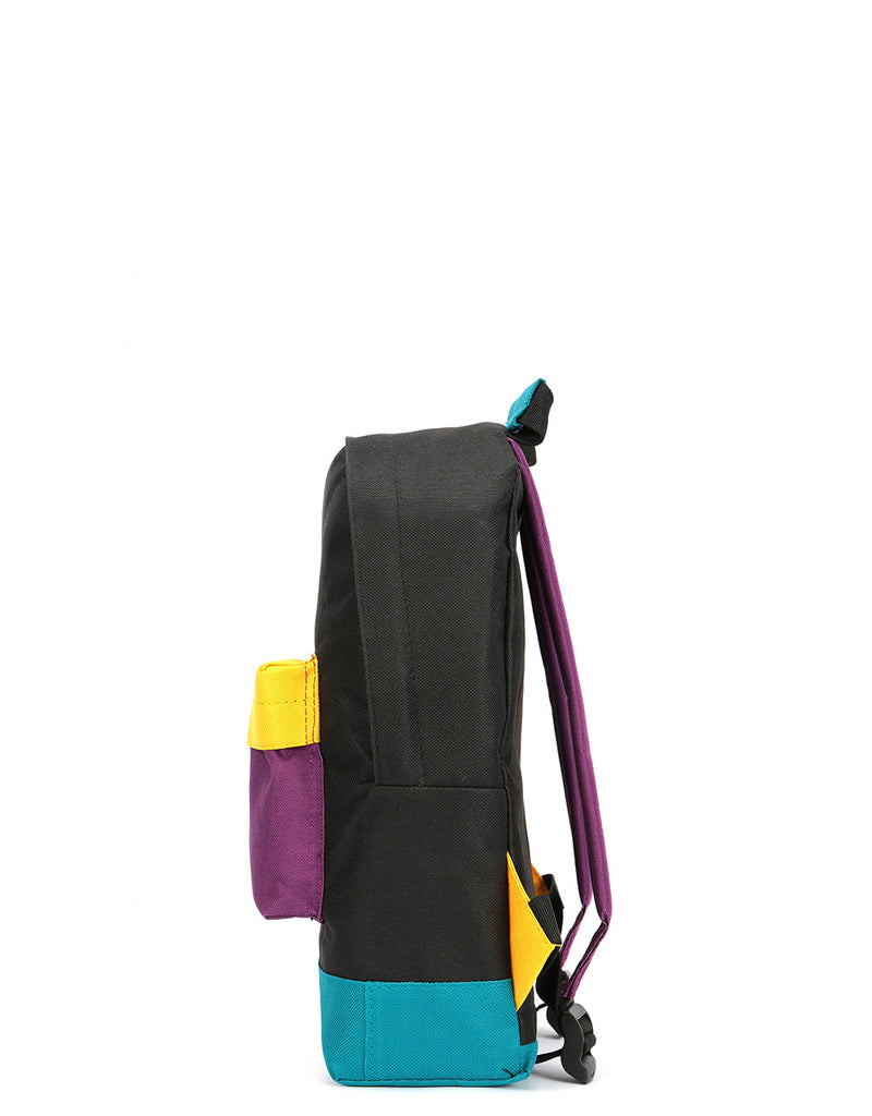 Mi-Pac Colour Block Mini Backpack - Black/True Plum