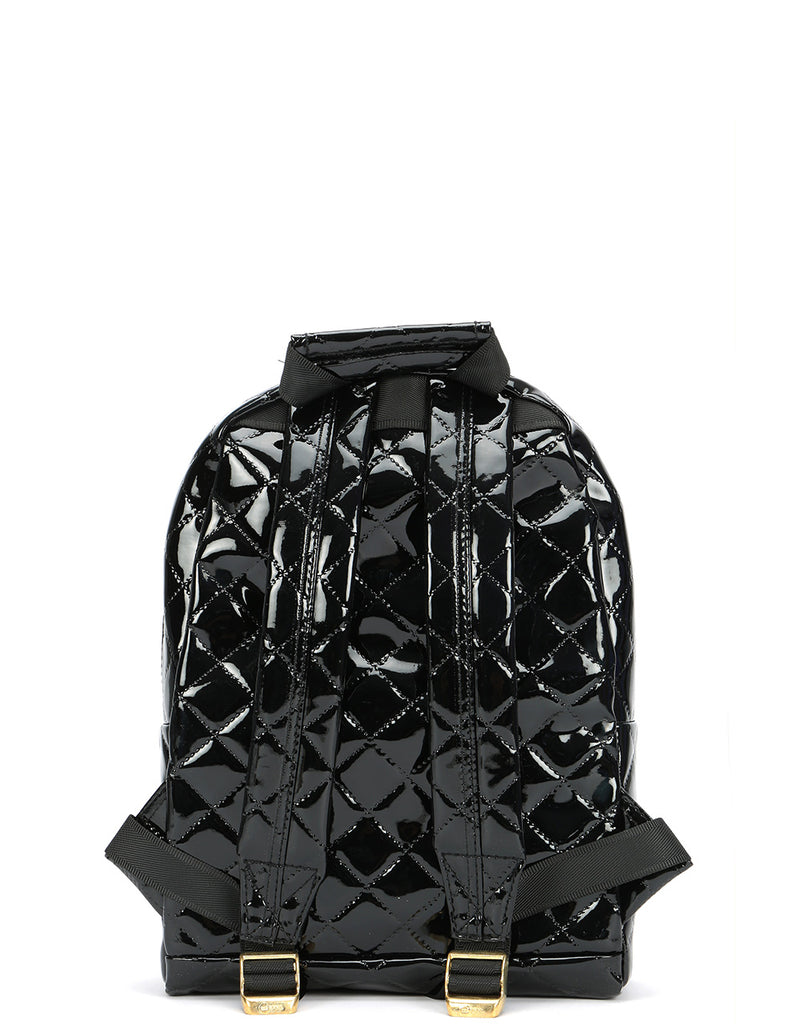 Mi-Pac Patent Quilt Mini Backpack - Black