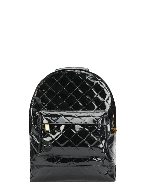 Mi-Pac Patent Quilt Mini Backpack - Black