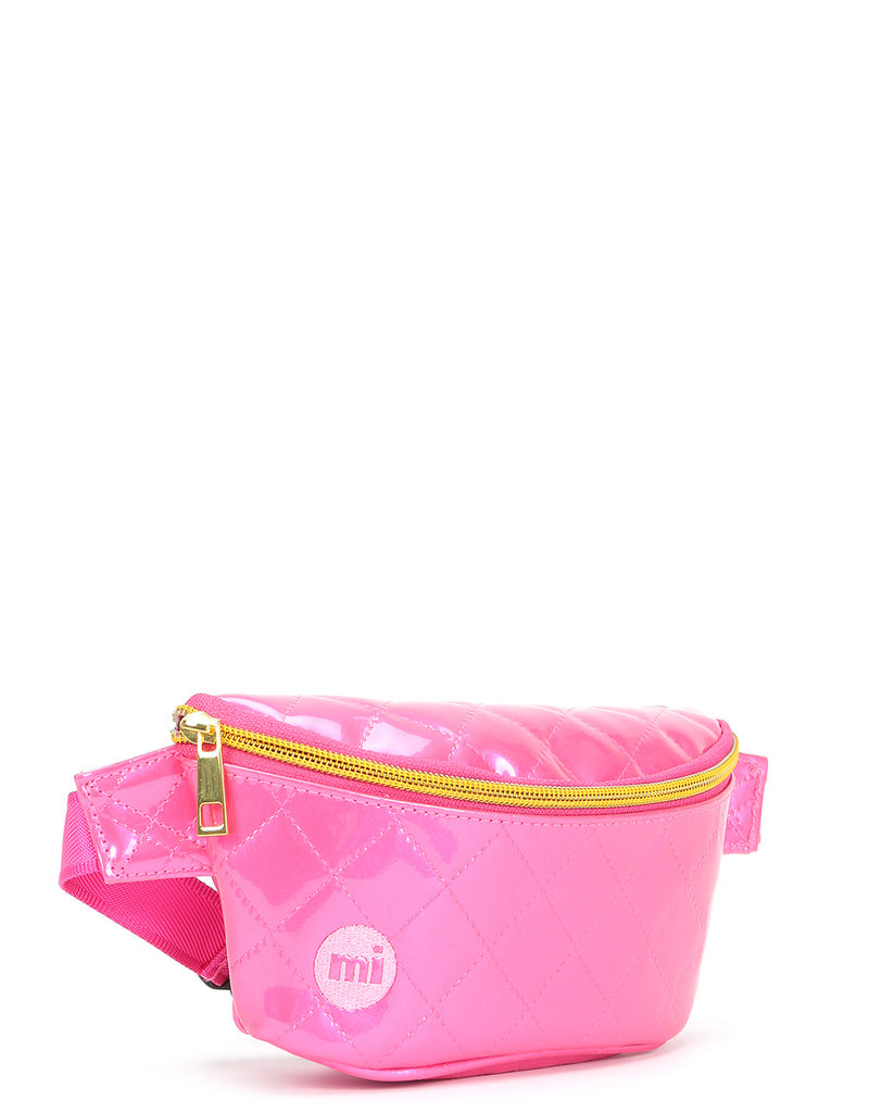 Mi-Pac Patent Quilt Bum Bag - Pink