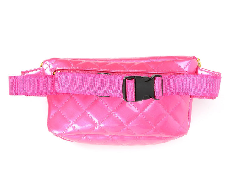 Mi-Pac Patent Quilt Bum Bag - Pink