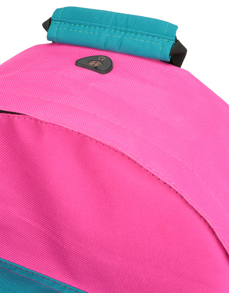 Mi-Pac Colour Block Backpack - Begonia Pink/True Plum