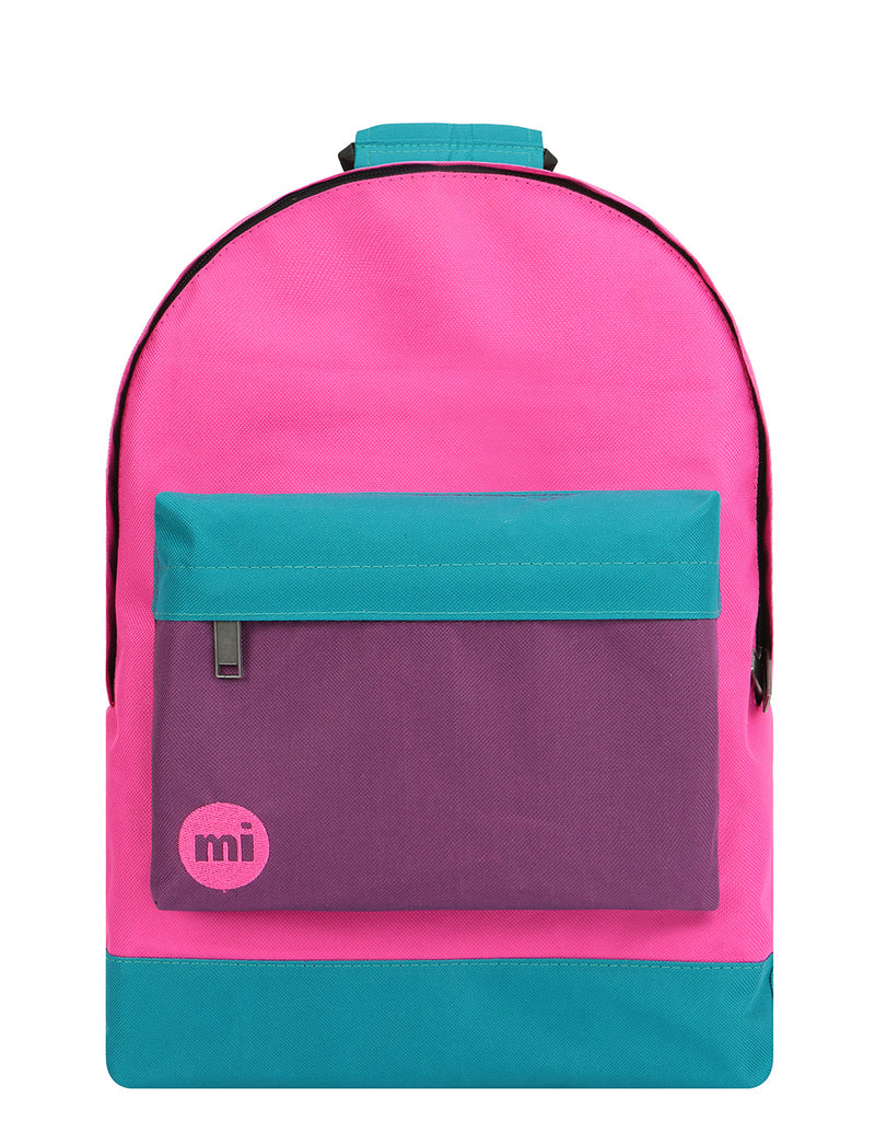 Mi-Pac Colour Block Backpack - Begonia Pink/True Plum