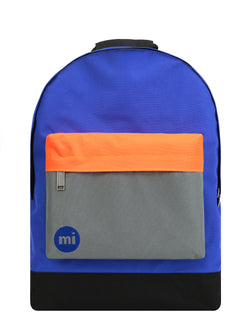 Mi-Pac Colour Block Backpack - Electric Blue/Grey