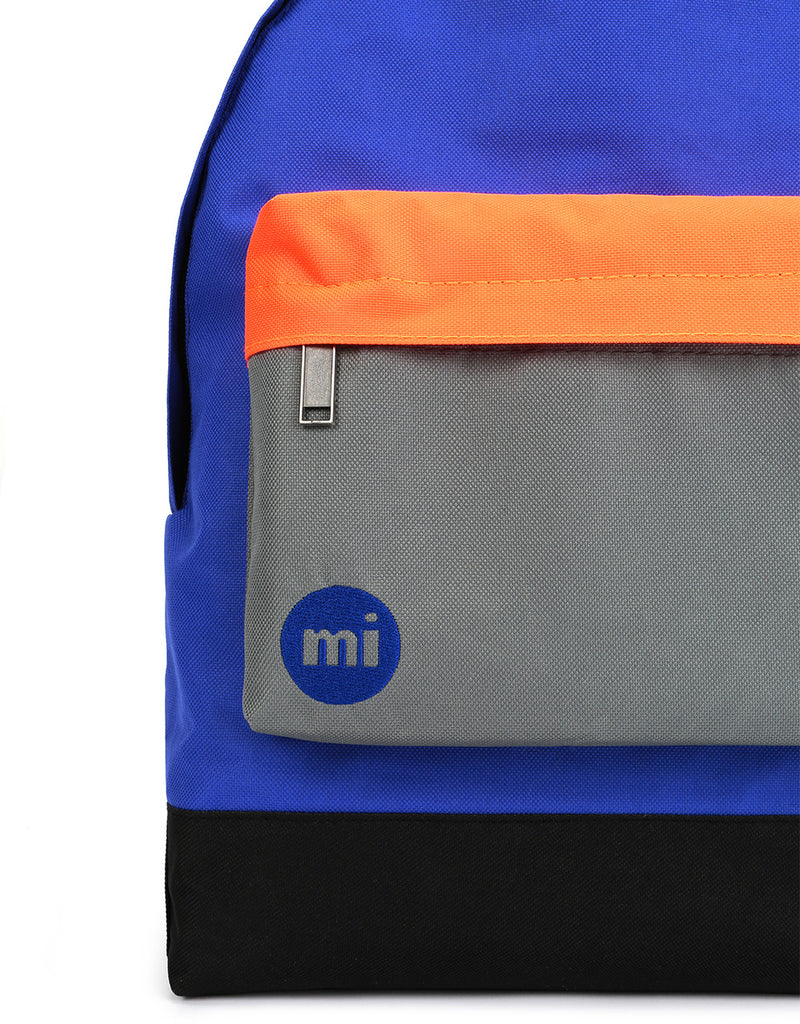 Mi-Pac Colour Block Backpack - Electric Blue/Grey