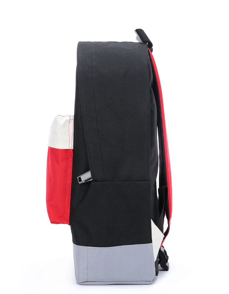 Mi-Pac Colour Block Backpack  - Black/Red