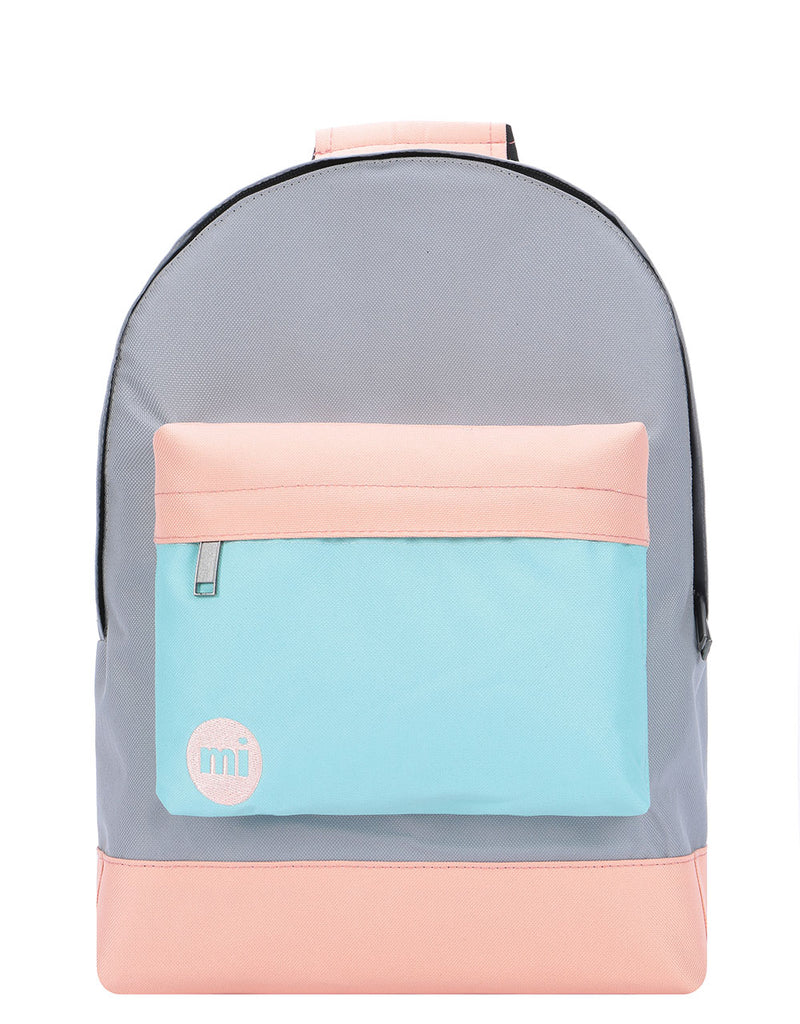Mi-Pac Colour Block Backpack - Grey/Neo Mint
