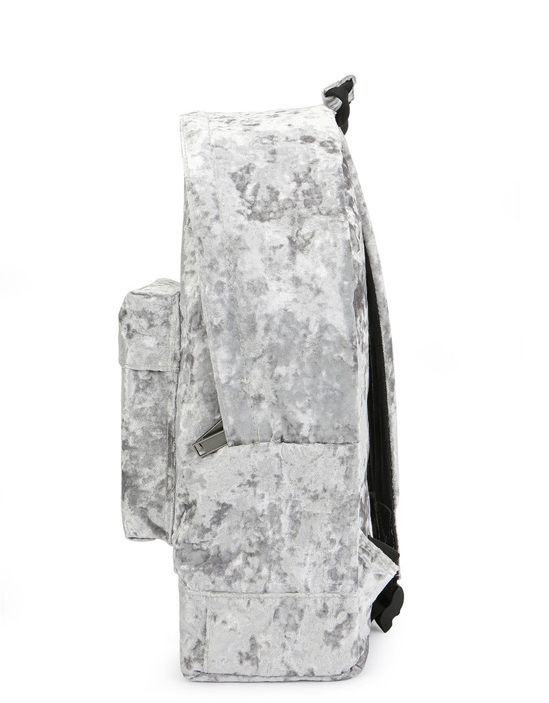 Mi-Pac Crushed Velvet Backpack - Grey