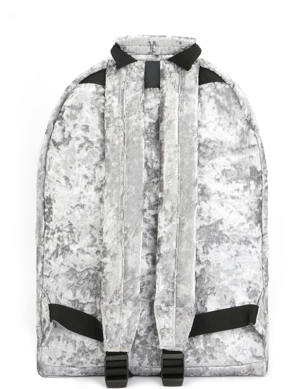 Mi-Pac Crushed Velvet Backpack - Grey