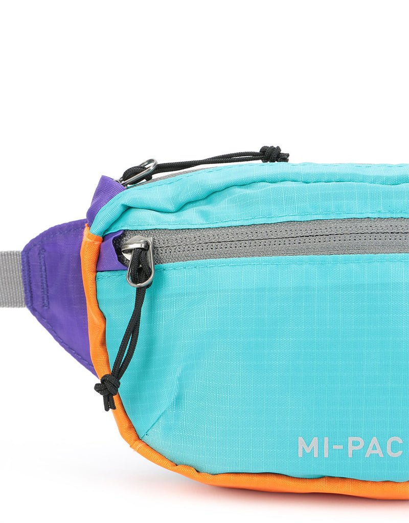 Mi-Pac Nylon Ripstop Hip Pack - Mint/Purple/Orange