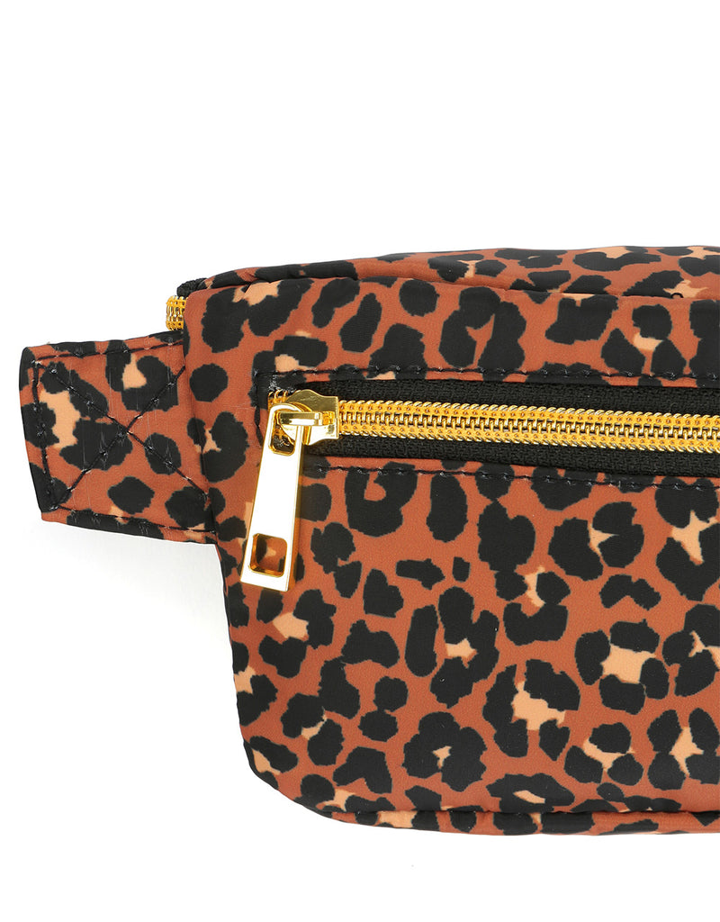 Mi-Pac Gold Nylon Slim Bum Bag - Leopard